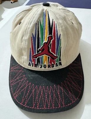 Vintage Nike Air Jordan Multi-Color Youth Snapback Cap Hat 56323 Basketball MJ - Image 1 of 4
