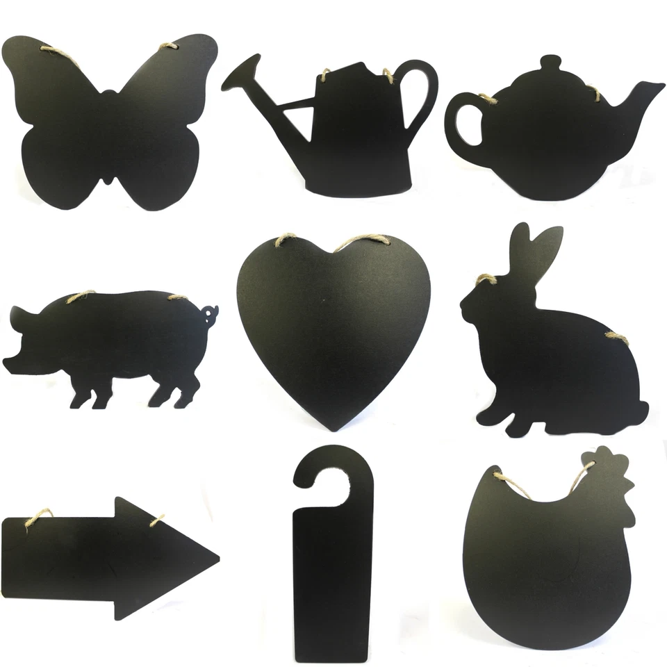 Shaped Hanging Blackboard - Message Chalk Memo Notice Board Wall Animal Sign - Image 1 of 1