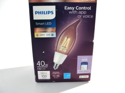 Philips 40w Equivalent 3.8BA11 Wi-Fi LED App or Voice Control Candela Light Bulb - Image 1 of 3