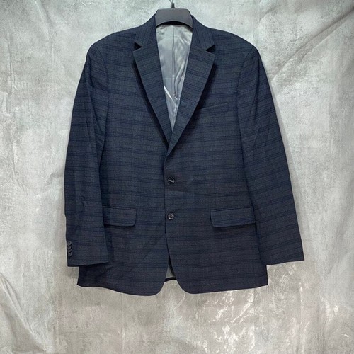 Cappotto sportivo Michael Kors blu navy misura moderna motivo a quadretti taglia 44 L