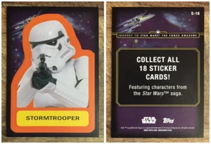 Pegatina 2015 Topps Journey to Star Wars: The Force Awakens/#S-16 STORMTROOPER - Imagen 1 de 1