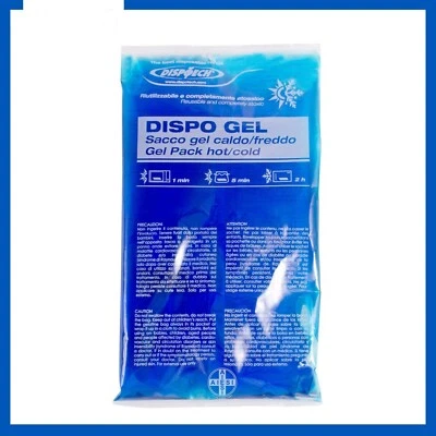 DISPOTECH Ghiaccio Gel sacco caldo freddo in busta riutilizzabile 14x24 cm - Made in Italy