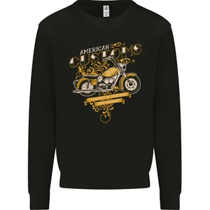 Biker American Customs Motorrad Chopper Herren Sweatshirt Pullover - Bild 1 von 29