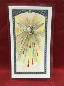 Tarjeta Santa Bonella por W. J. Hirten Co. Espíritu Santo--Oración de Luz - Imagen 1 de 3