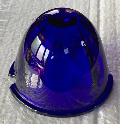 vintage blue glass watermelon lens for cab lights Kenworth Autocar Peterbilt  - Image 1 of 4