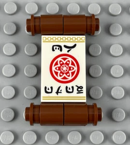 LEGO Ninjago DOJO WU SCROLL DECORATED TILE Minifigure 2 x 3 Accessory Assembly - Picture 1 of 2