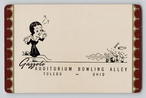 Tarjeta intercambiable Gazzolo Auditorium Bowling Alley Toledo Ohio Six of Diamonds - Imagen 1 de 2