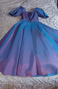 Gorgeous Vintage Emma Domb Dress Chromogenic Color Changing Dress Blue To Purple - Picture 1 of 11
