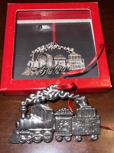 Vintage GORHAM Silver Plated Santa's Train Ornament w/Box *GORGEOUS* #YC1185 - Picture 1 of 5