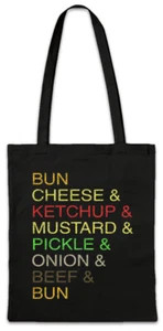 BBQ & Stofftasche Einkaufstasche Barbecue Grill Chef Burger Bun Hamburger Fun - Picture 1 of 1