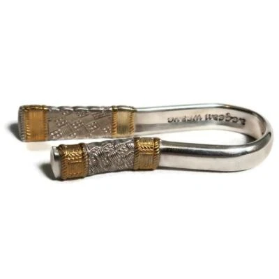 Wallace GOLDEN AEGEAN WEAVE Sterling Silver Napkin Clip, 2 1/4" Long - Image 1 of 4