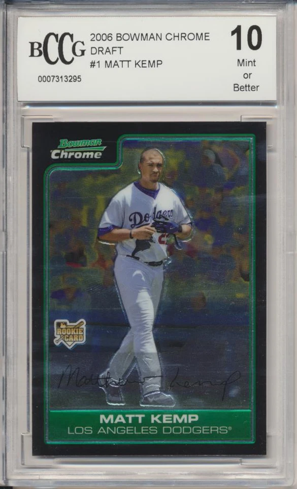 2006 Bowman Draft Chrome Matt Kemp RC Rookie BGS/BCCG 10 Los Angeles Dodgers - Image 1 of 1