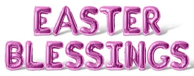 EASTER BLESSINGS Letter Balloon Banner -  Resurrection Day Party Decorations - Image 1 of 4