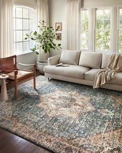 Loloi II Saban Collection, SAB-01, Blue/Multi, 2'-7" x 10'-0", Runner Rug, So... - Picture 1 of 9