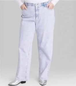 Wild Fable Damengröße 16 hoher Bund 90er Relaxed Straight Jeans Flieder Lila - Bild 1 von 11