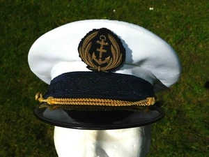 SUPER RARE CASQUETTE AUMONIER - MARINE NATIONALE - TAILLE 56 - 1982 !!!!!!!! - Imagen 1 de 12