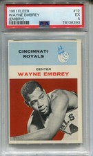 1961 Fleer #12 Wayne Embrey PSA 5 EX Cincinnati Royals