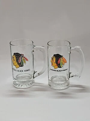 2 tazas vasos 1993 16 oz Chicago Black Hawks Indian Head envío rápido el mismo día bonito Foto 1 de 4