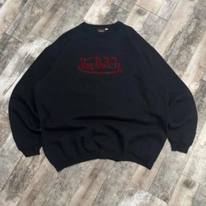 Vintage Y2K Von Dutch Center Logo Crewneck Sweater Size XL - Picture 1 of 3