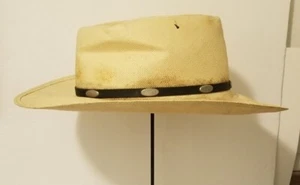 Vintage Stetson Panama Hat  7 1/8 Leather Band  Could Use A Cleaning? - Picture 1 of 14