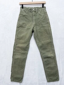 Vintage 50er Jahre Western Jeans. Armeegrün und rot Flanell gefüttert LESEN - Bild 1 von 10