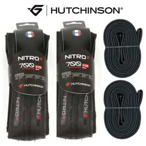 Hutchinson Nitro 700 x 25C Road Bike Tyres Lightweight Folding + Inner Tubes - Picture 1 of 5