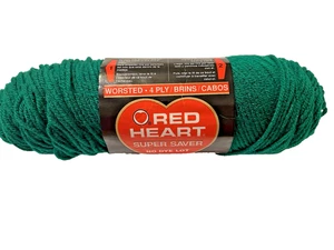 Red Heart Super Saver No Dye Lot Worsted 4 Ply Acrylic Yarn Wt. 3oz. Green - Picture 1 of 2