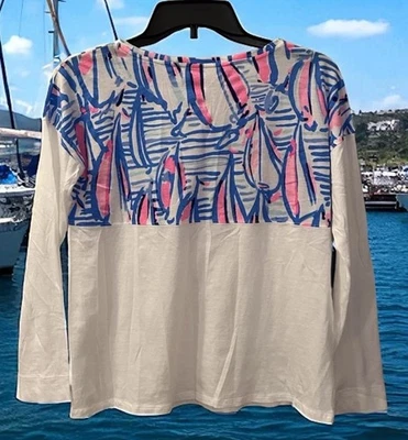 Top Lilly Pulitzer Niñas Finn Rojo Derecho Devolución Talla XL 12/14 Rosa Nuevo Sin Etiquetas Retirado Foto 1 de 4