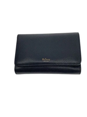 Cartera de cuero plegable para hombre MULBERRY en negro Foto 1 de 4