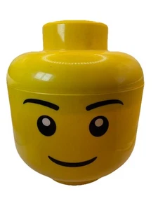 Lego Storage Male Head Large Store Case Yellow Big Container #4032 No Trays Used - Picture 1 of 7