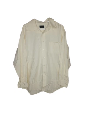 Club Room Men’s XL Dress Shirt Yellow Long Sleeve Button-Up Easy Care Preowned - Image 1 of 4