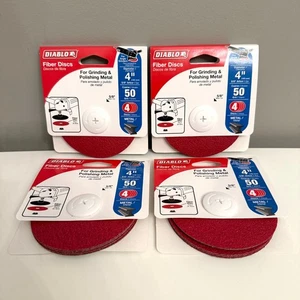 DISCHI IN FIBRA DIABLO PER RETTIFICA LUCIDATURA METALLO 4" 50 GRANA TOTALE 16 DISCHI NUOVI - Foto 1 di 11