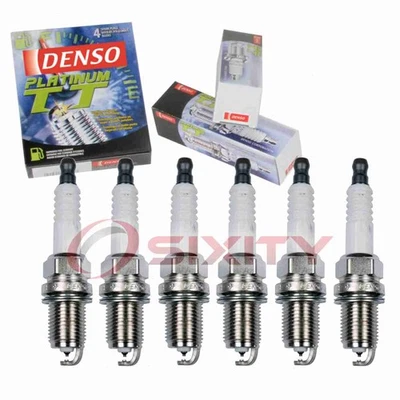 6 pc Denso Platinum TT Spark Plugs for 1992-1993 Mercedes-Benz 300SE 3.2L L6 vt - Image 1 of 4