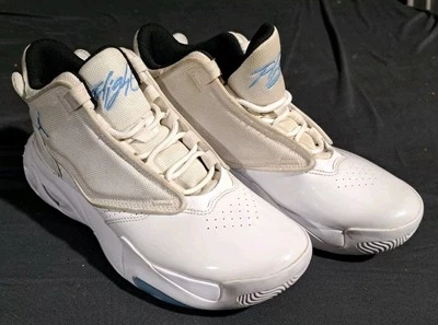 Tênis Nike masculino 8.5 Air Jordan Max Aura 4 branco azul universitário DN3687-100 - Imagem 1 de 4