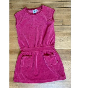 Petit Bateau Rose Pink Girls Terry Cloth Sleeveless Play Dress Size 8 - Picture 1 of 4