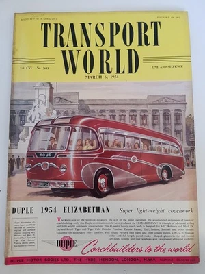 TRANSPORT WORLD NEWSPAPER MAGAZINE MAR 6 1954 VOL CXV(115) NO. 3633 - Image 1 of 4