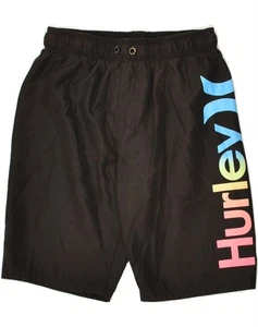 HURLEY Boys Graphic Sport Shorts 10-11 Years Medium Black Polyester AY08 - Picture 1 of 4