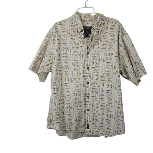 Woolrich Mens Birch Freshwater Fly Fishing Vtg Lightweight Button Up Shirt 2XL - Picture 1 of 13
