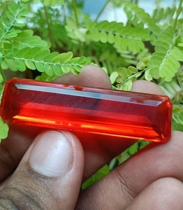 Impresionante piedra preciosa suelta de topacio rojo de 80 quilates corte baguette certificado hallazgo raro - Imagen 1 de 24