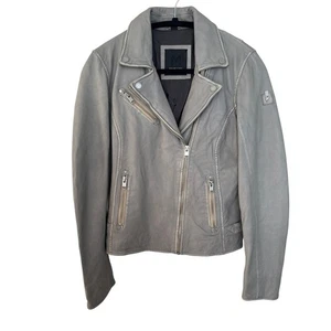 Mauritius Sophia abgenutzte Lammleder Motorrad-/Bikerjacke Größe 6 - Bild 1 von 6