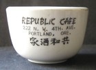 Portland, OR. - Chinese Restaurant Tea CUP - REPUBLIC CAFE - F.S. Louie