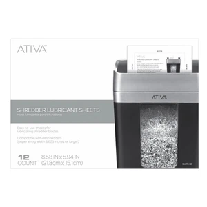Ativa Shredder Lubricant Sheets, Pack Of 12 Sheets - Picture 1 of 2