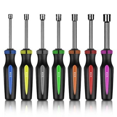 P.I.T. 7-Pieces SAE Nut Driver Set,Solid Shaft Nut Drivers (3/16, 1/4, 5/16, ... - Image 1 of 4