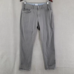 Peter Millar Pants Mens 33x29 Gray Sateen 5 Pocket Straight Preppy Golf - Picture 1 of 10