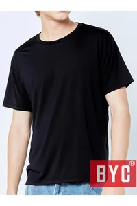 Paquete de 3 camisetas interiores clásicas de algodón negro para hombre cuello redondo S M L XL 2XL - Imagen 1 de 5