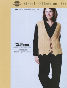 Skacel Knitting Pattern Zitron Lifestyle Pattern B Mitered Corner Vest 39.5-45.5 - Picture 1 of 2