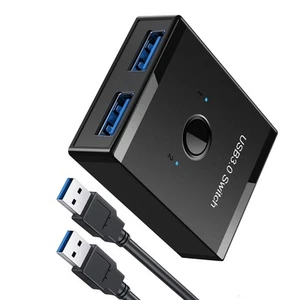 2X(USB  KVM USB HUB 3.0 Switcher Selektor KVM  für PC Tastatur Maus Drucker5227 - Bild 1 von 7