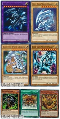 BLUE-EYES WHITE DRAGON Mint 4_Different Artworks + Exodia Incarnate Set  LDK2 - Image 1 of 4