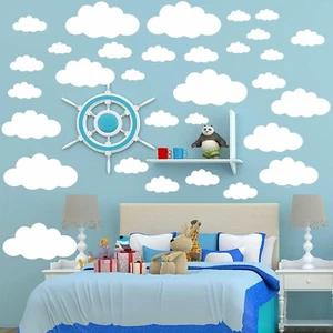 31 PCS Large Cloud Wall Decals Vinyl Sticker Self Adhesive Wallpaper For Bedroom - Picture 1 of 7