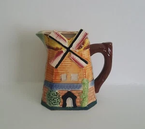 Vintage Milk Jug Porcelain Dutch Windmill 1940's England Hand Painted. - Picture 1 of 4